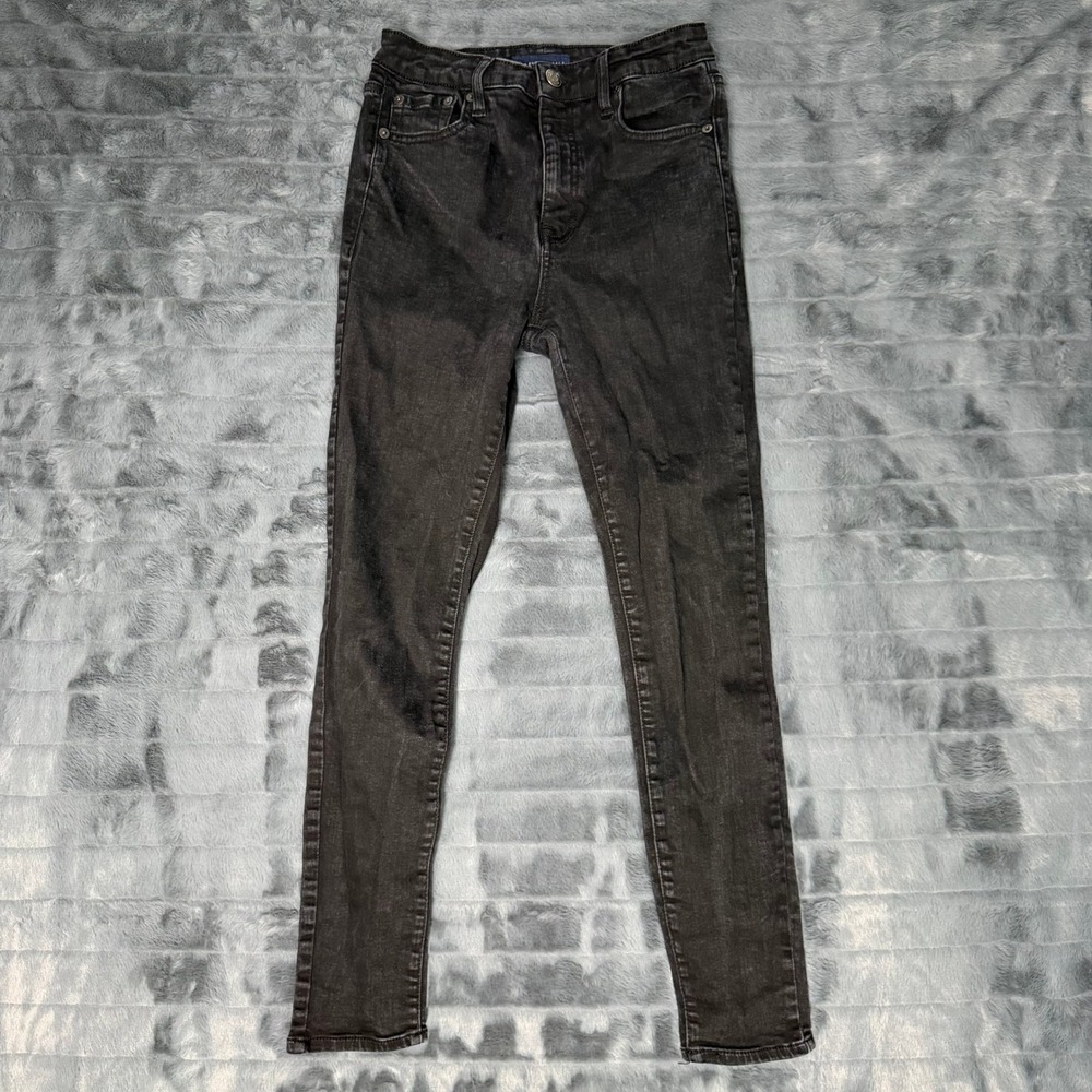 Aeropostale Womens Super High Rise Ankle Jegging Faded Black Jeans Size 8R